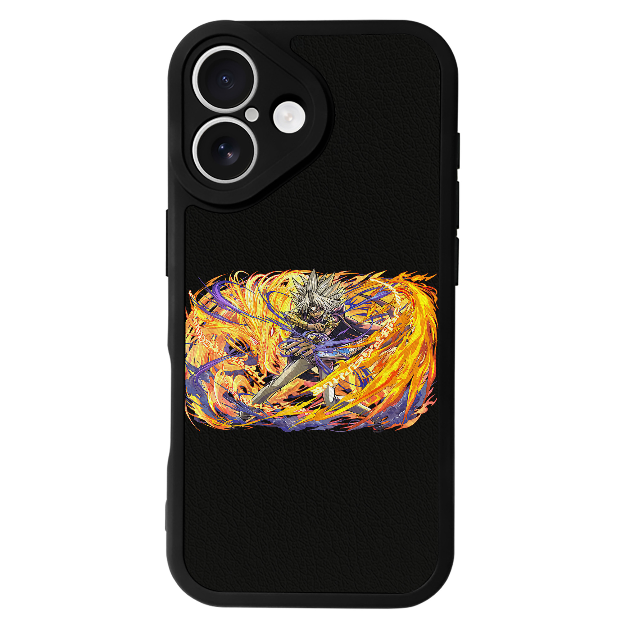 （画像用） 遊☆戯☆王 Yu-Gi-Oh! 【iPhone 16シリーズ対応】シリコンスマホケース（レザー調） 材質：シリコン